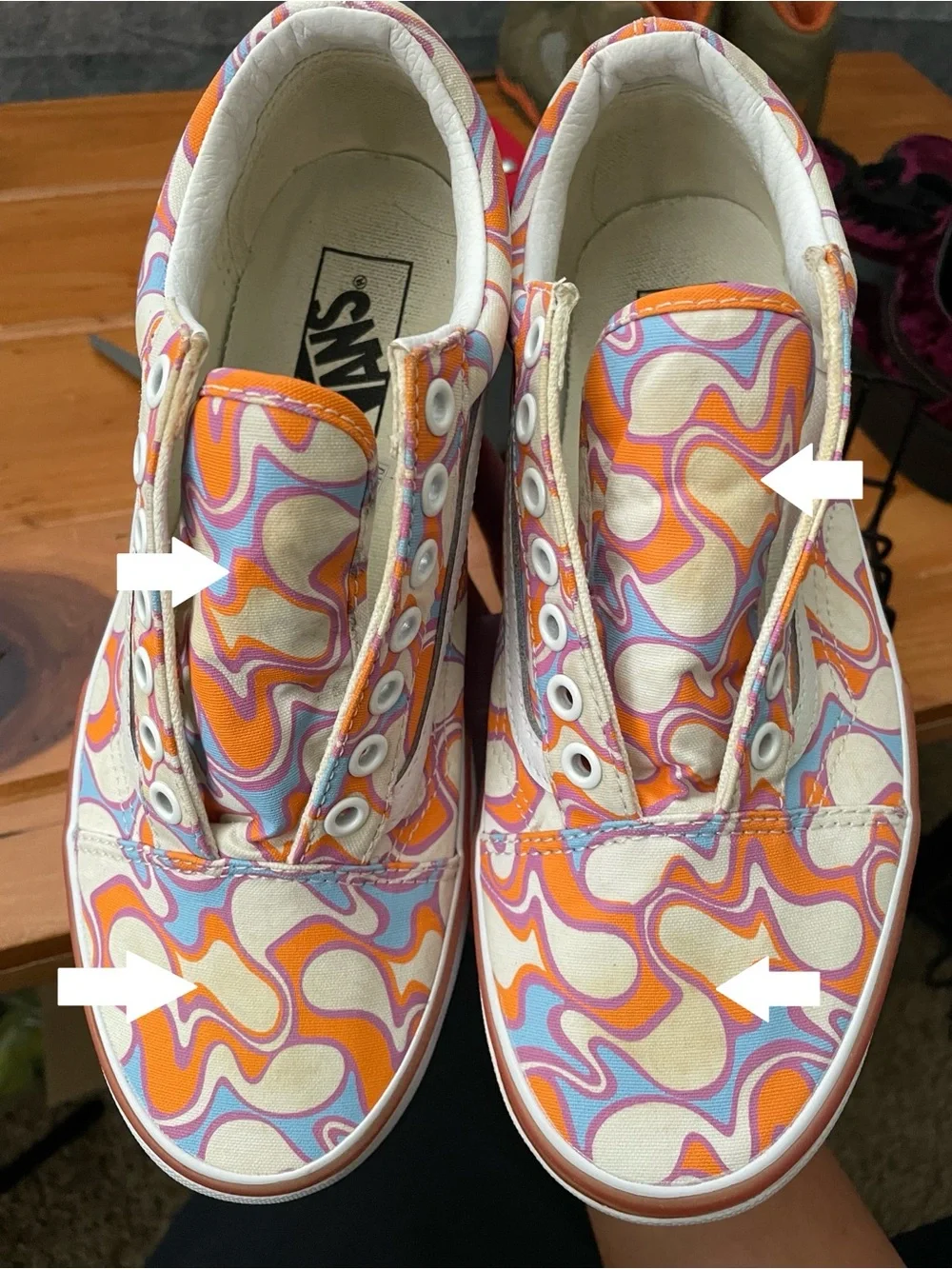 Vans Old Skool Stacked Womens Size 8 / Men 6.5 UV Ink Peace Platform Psychedelic